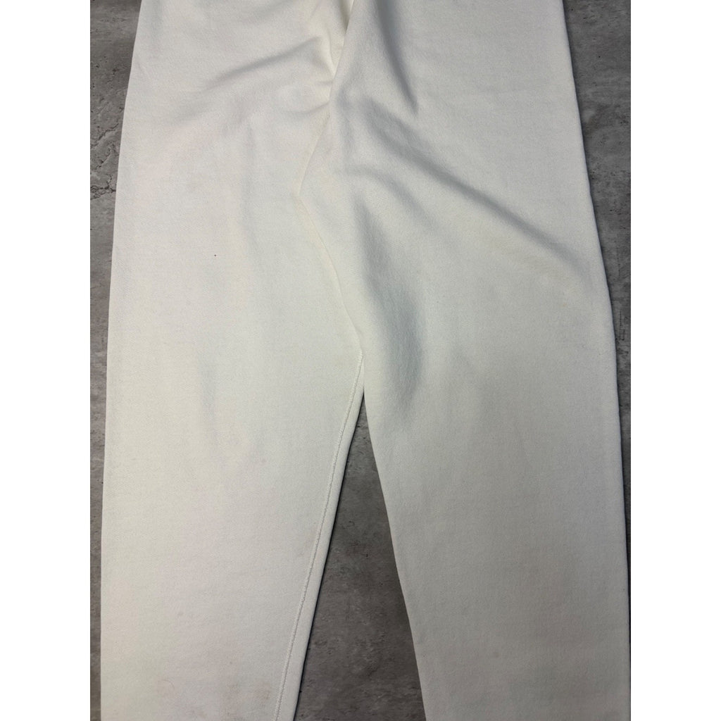 Vintage 90s USA Olympics Tonal Embroidered Logo White Sweat Pants Size Medium
