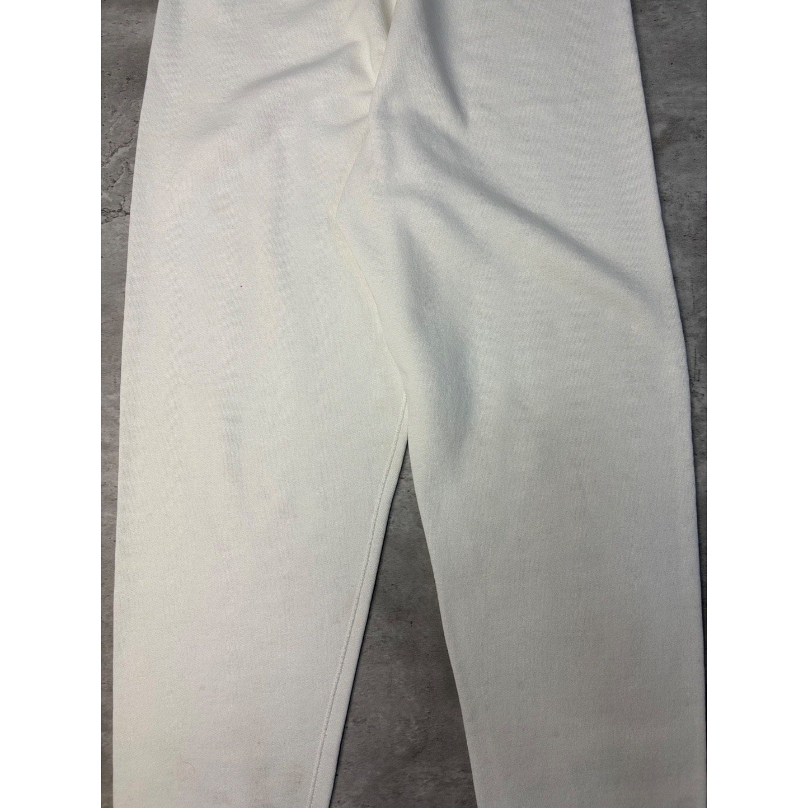 Vintage 90s USA Olympics Tonal Embroidered Logo White Sweat Pants Size Medium