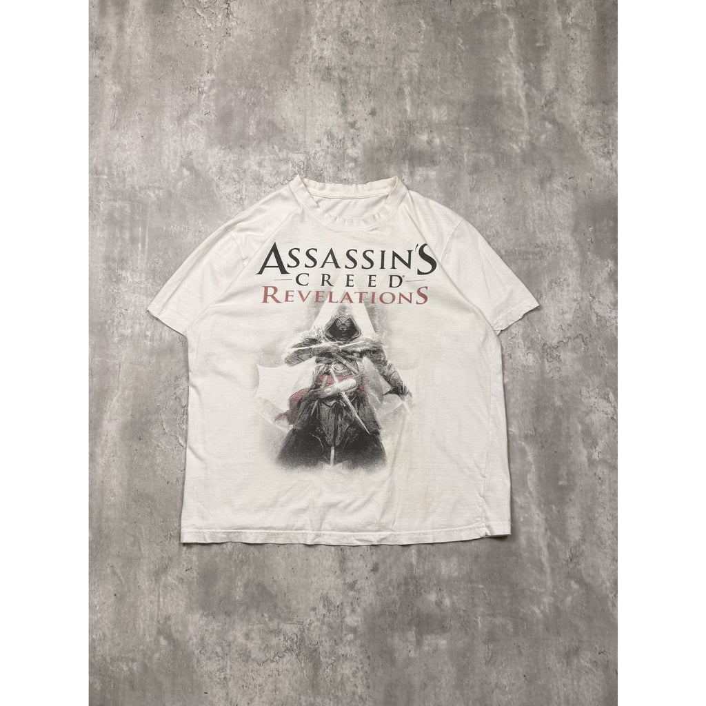 Assassins Creed Revelations Video Game Promo White Graphic T-Shirt Size Large