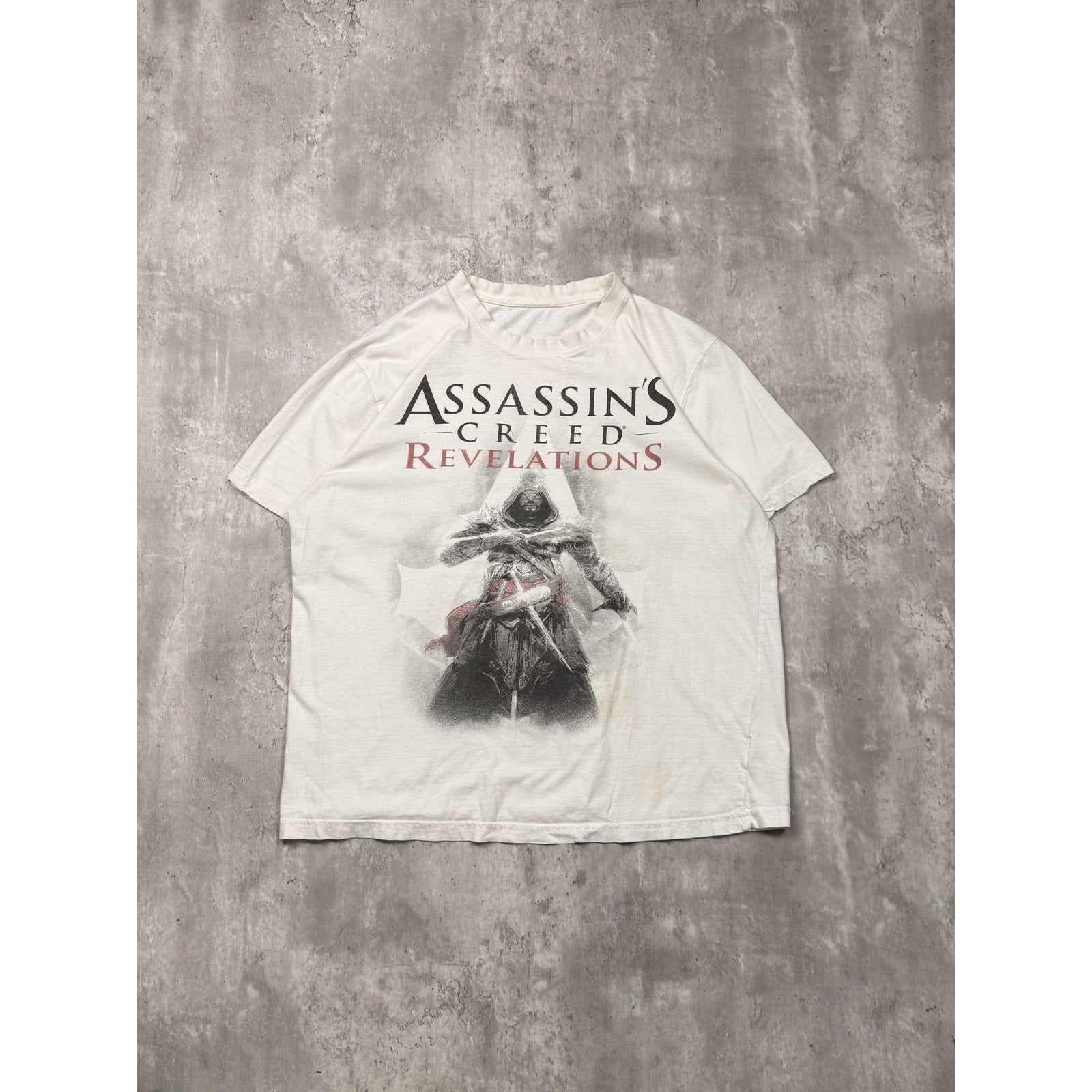 Assassins Creed Revelations Video Game Promo White Graphic T-Shirt Size Large