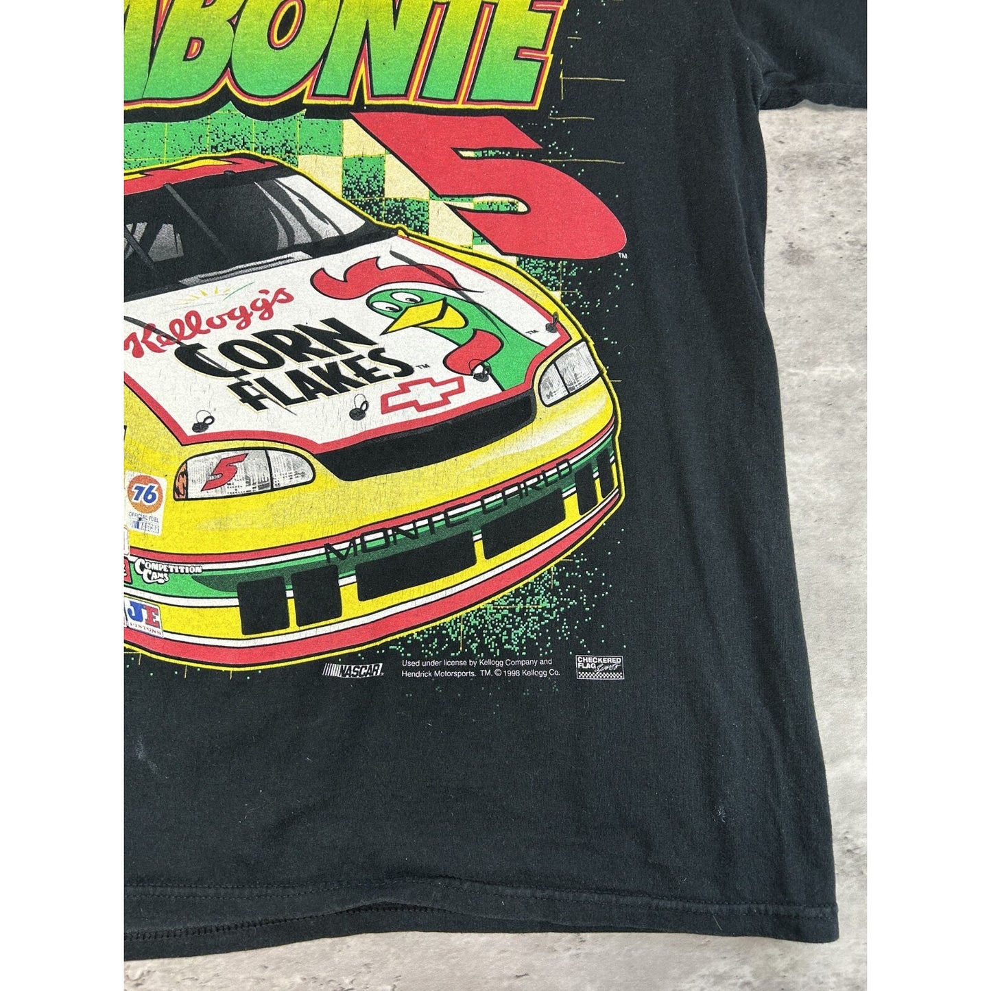 Vintage 1998 Terry Labonte #5 Nascar Big Graphic Kellogs T-Shirt Size Large