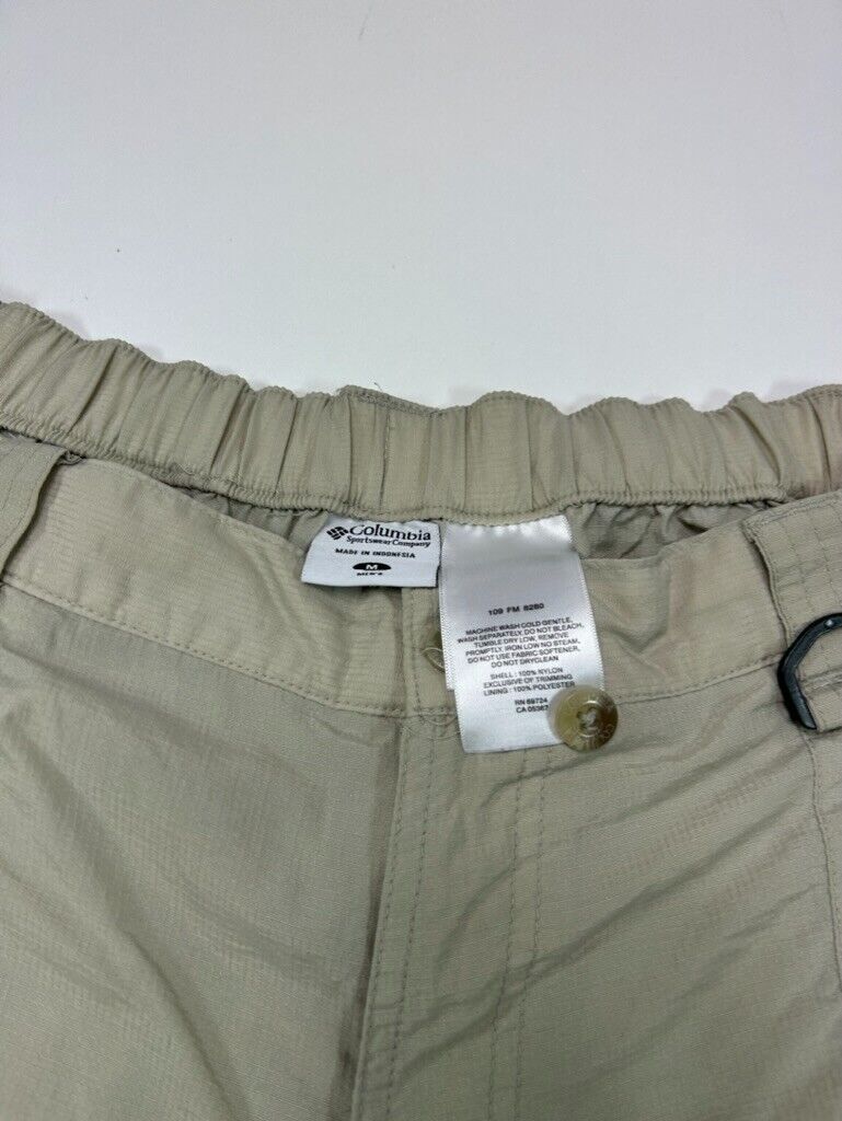 Vintage Columbia PFG Lightweight Nylon Multi Pocket Convertible Pants Size 33