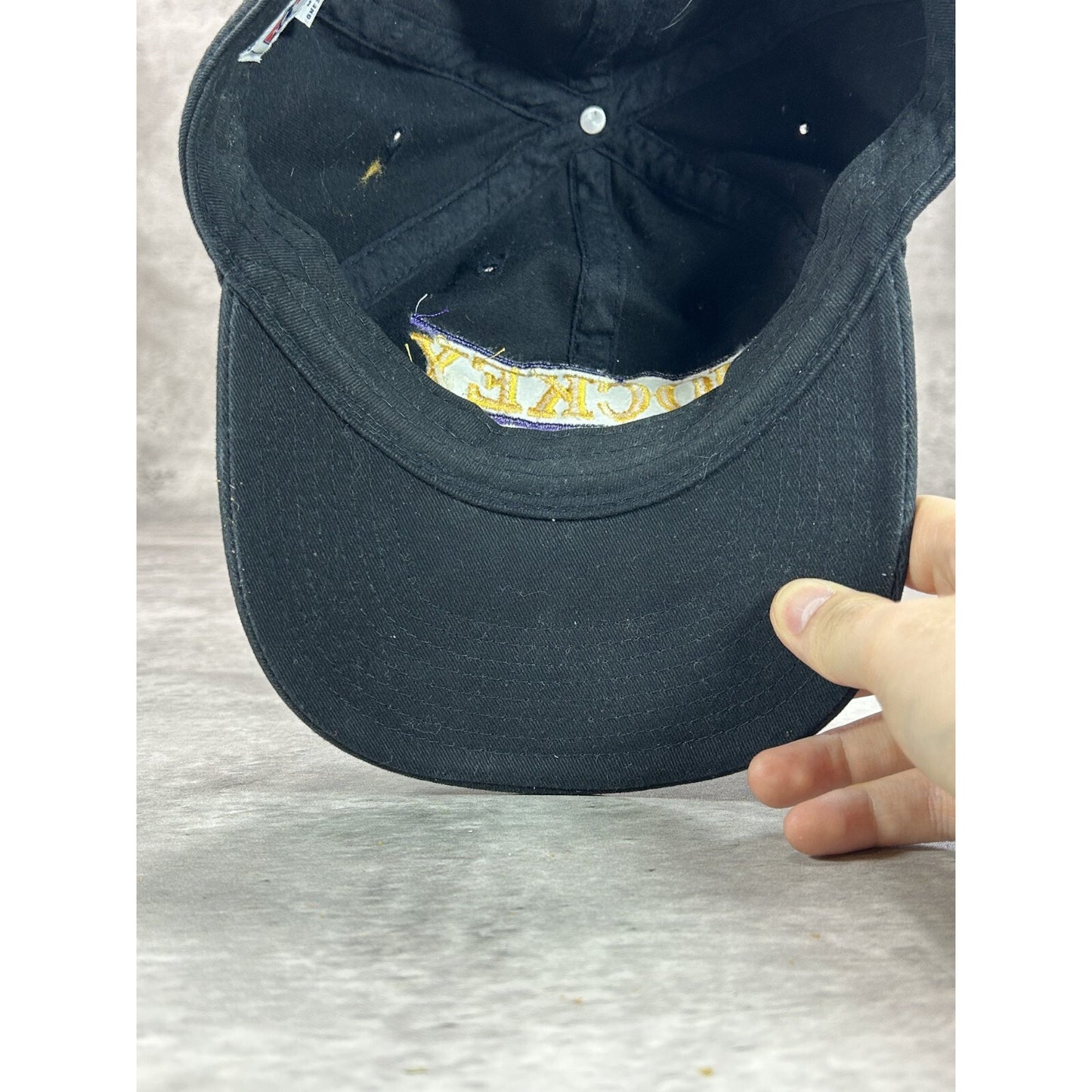 Vintage Minnesota State Hockey NCAA Embroidered Spellout Snapback Hat OSFA