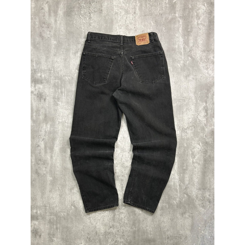 Vintage 90s Levis 550 Red Tab Black Denim Pants Size 36