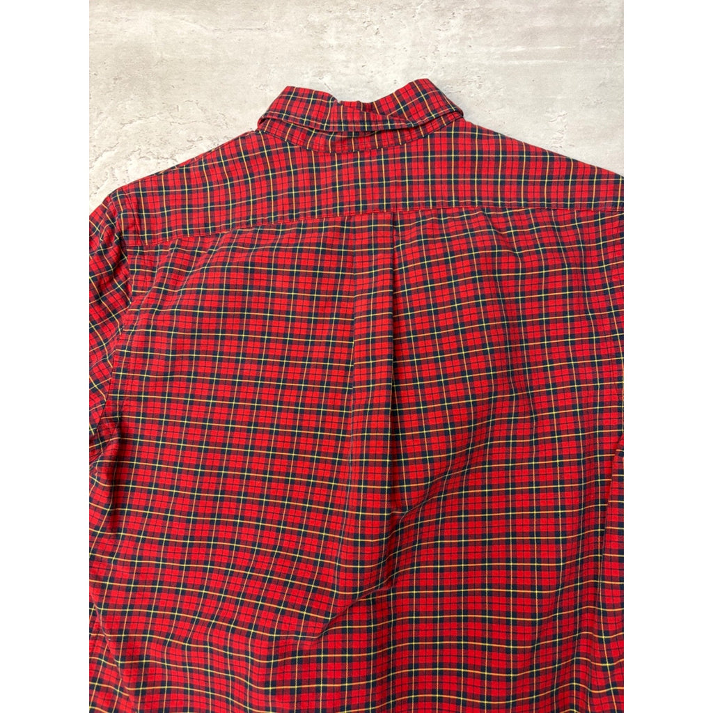 Vintage Polo Ralph Lauren Embroidered Pony Cropped Button Up Shirt Size Small