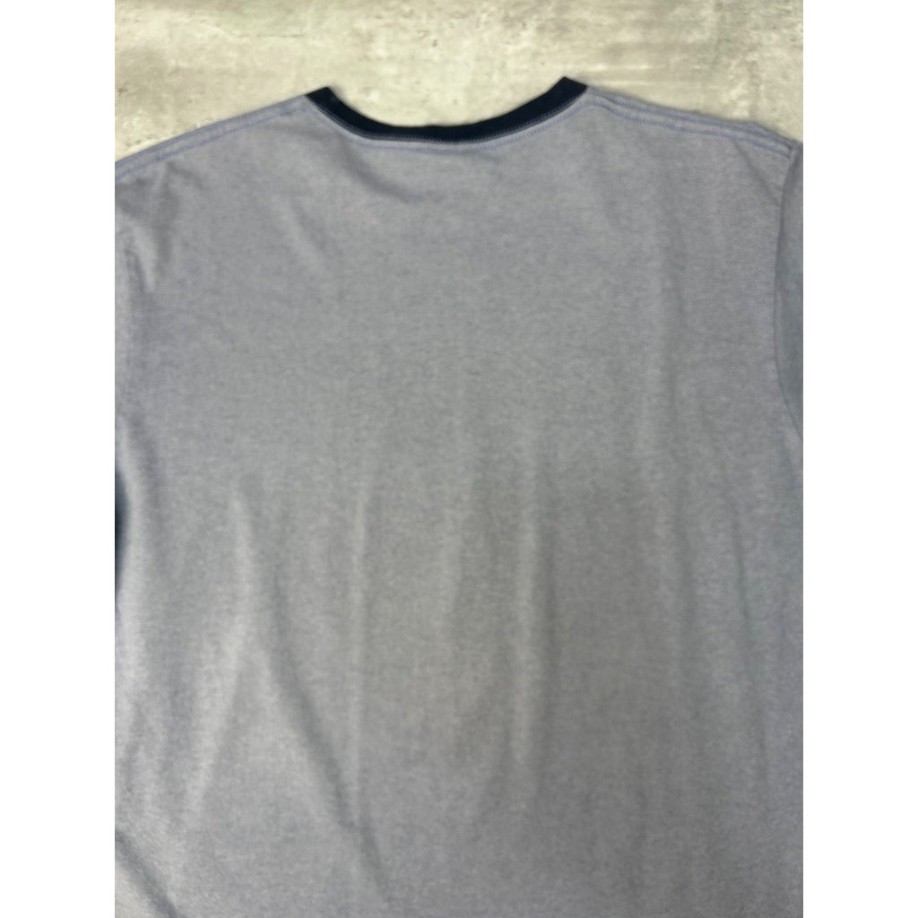 Vintage Y2K Quiksilver Spellout Logo Graphic Ringer T-Shirt Size Large