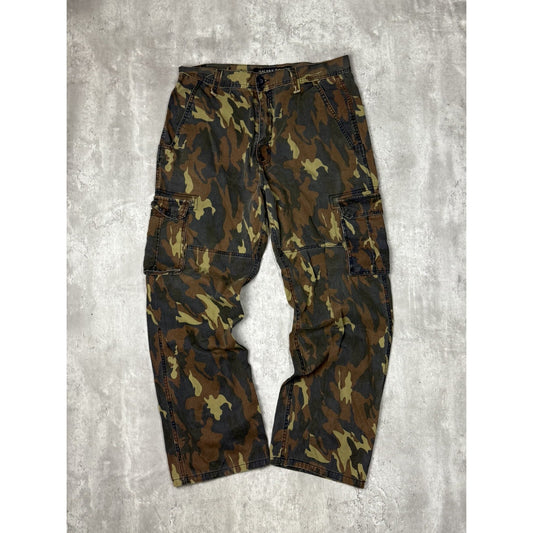 Vintage Halfix Denim Woodland Camo Hunting Cargo Pants Size 35