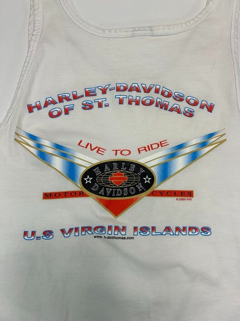 Vintage 2001 Harley Davidson Genuine Motorcycles Sleeveless T-Shirt Sz Medium