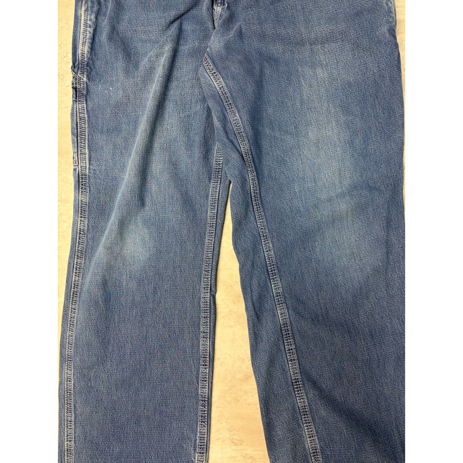 Vintage Carhartt Dungaree Fit Six Pocket Medium Wash Denim Pants Size 36