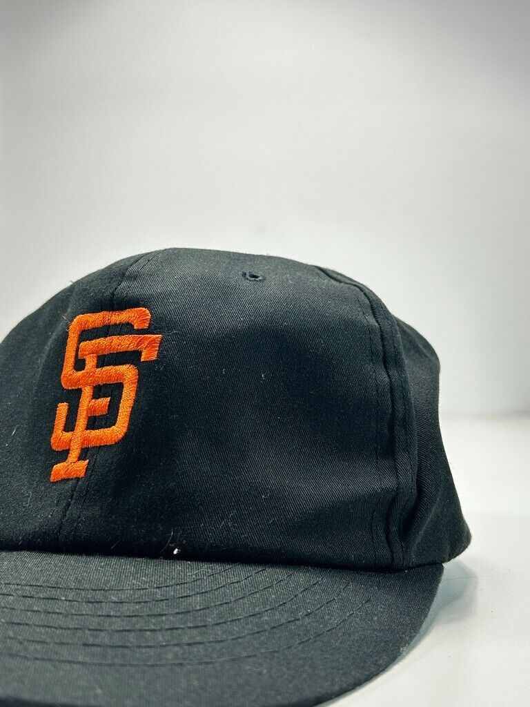 Vintage 90s San Fransisco Giants MLB Embroidered Logo Snapback Hat OSFA Black