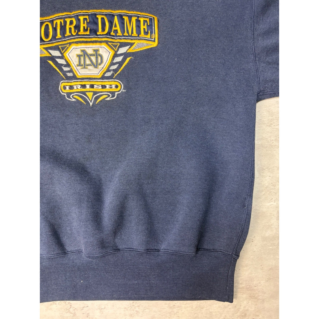 90s Notre Dame Fighting Irish NCAA Embroidered Spellout Sweatshirt Size Large