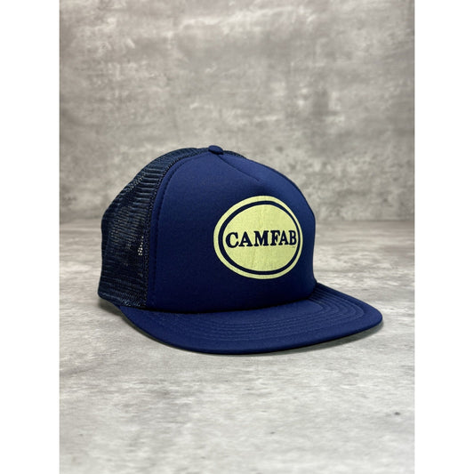 Vintage 80s/90s Camfab Graphic Spellout Trucker Snapback Hat OSFA