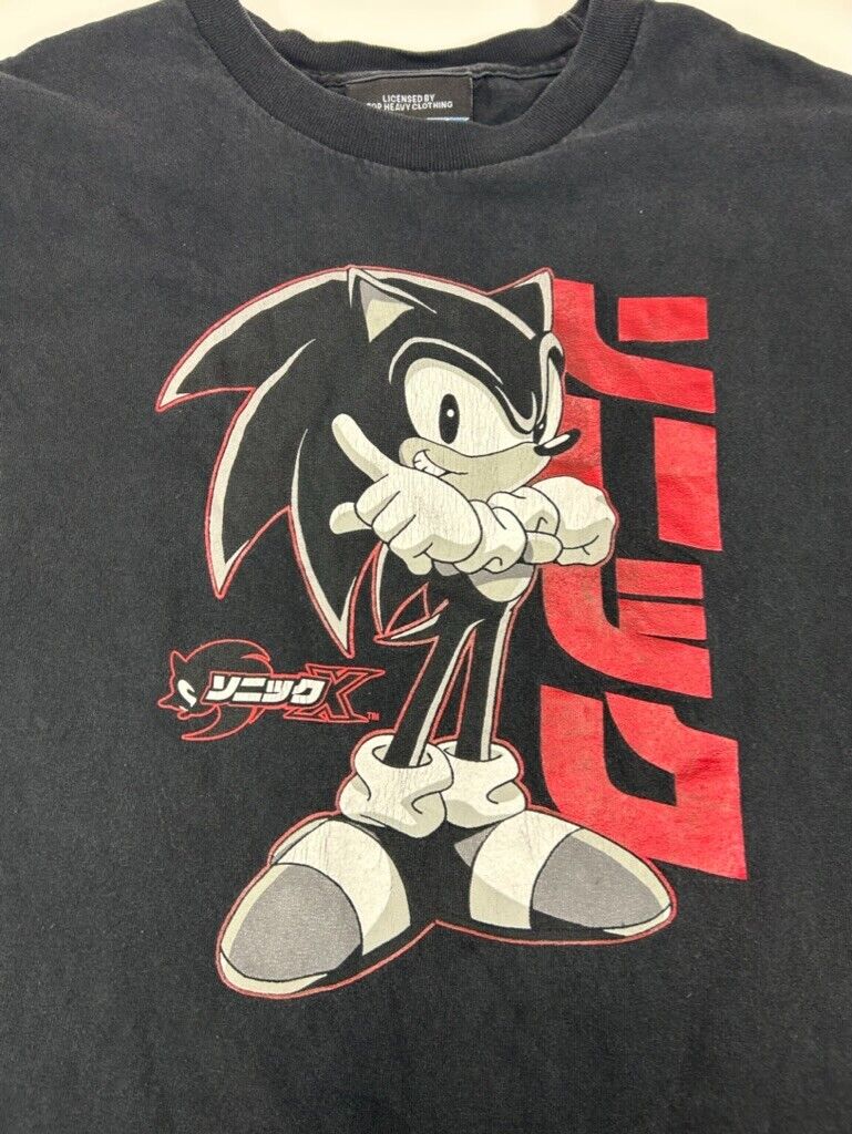 Vintage 90s SonicX TV Show Promo Cartoon Character Graphic T-Shirt Size Large