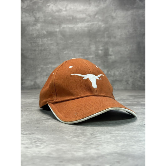 Vintage Texas Longhorns NCAA Embroidered Logo Strapback Hat OSFA Orange