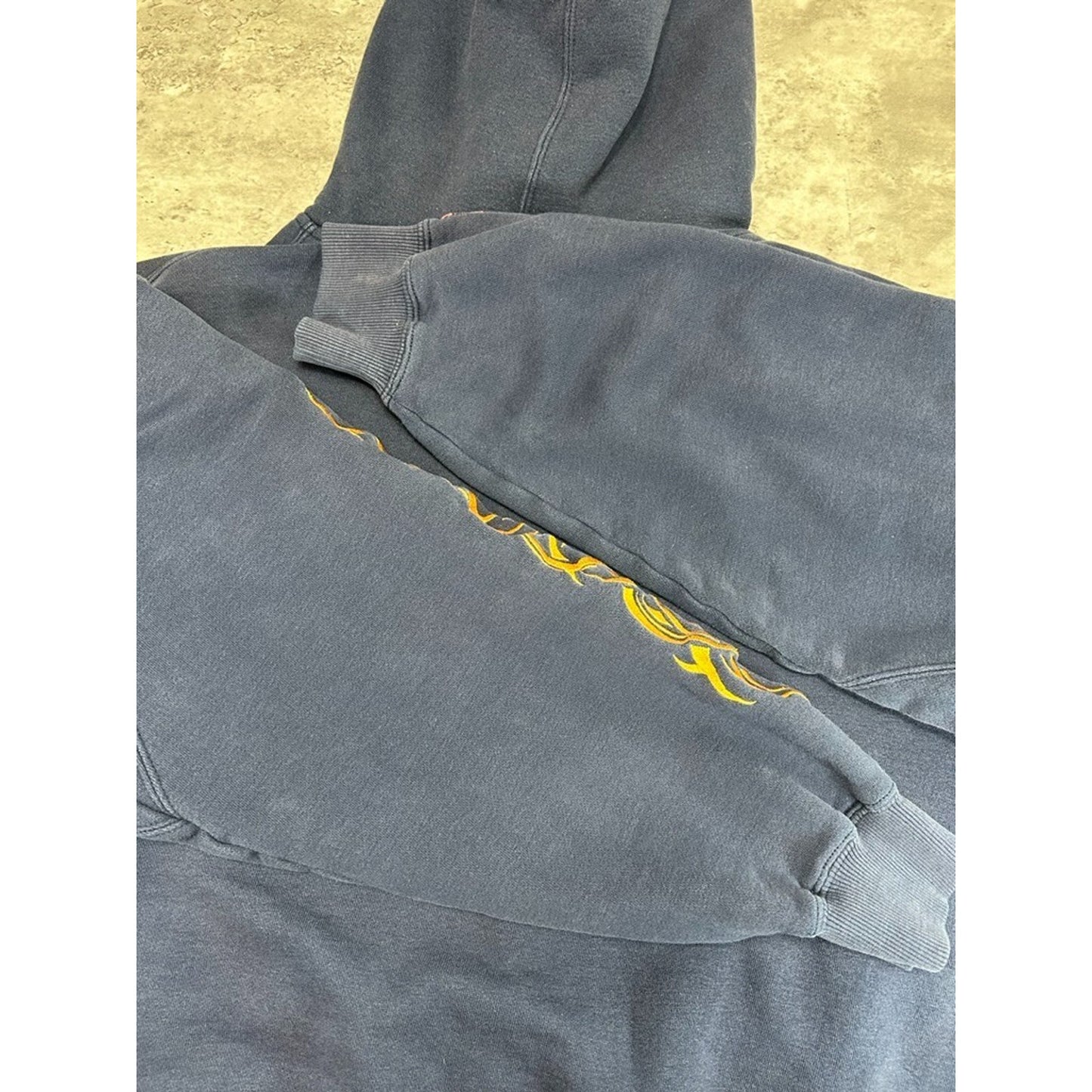 Vintage Y2K JNCO Embroidered Spellout Pullover Hooded Sweatshirt Size Medium