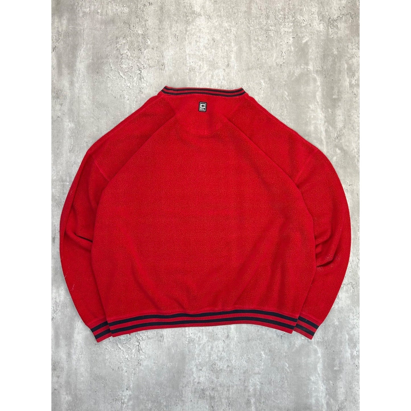 Vintage Chaps Ralph Lauren Embroidered Spellout Fleece Sweatshirt Size 2XL