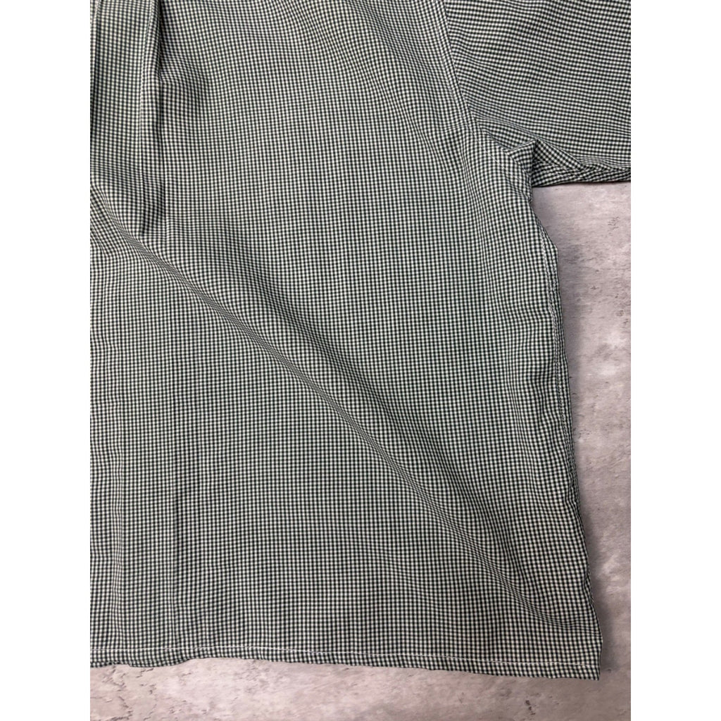 Croft & Barrow Basics Single Pocket Plaid Reworked Cropped Button Up Shirt Sz XL