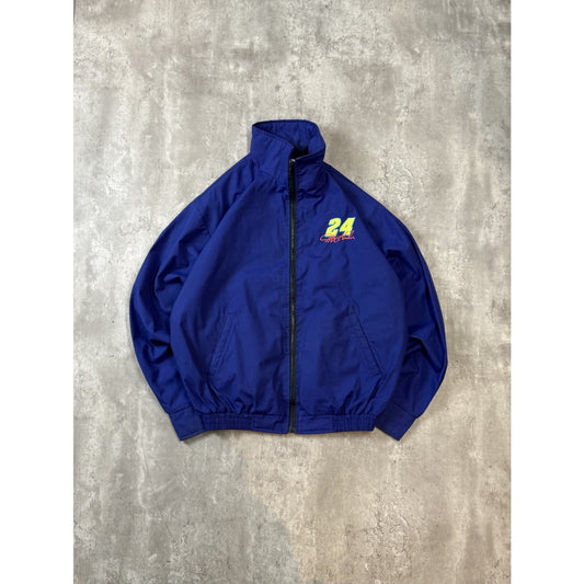 Vintage 90s Jeff Gordon #24 Dupont Racing Nascar Nylon Full Zip Jacket Size XL