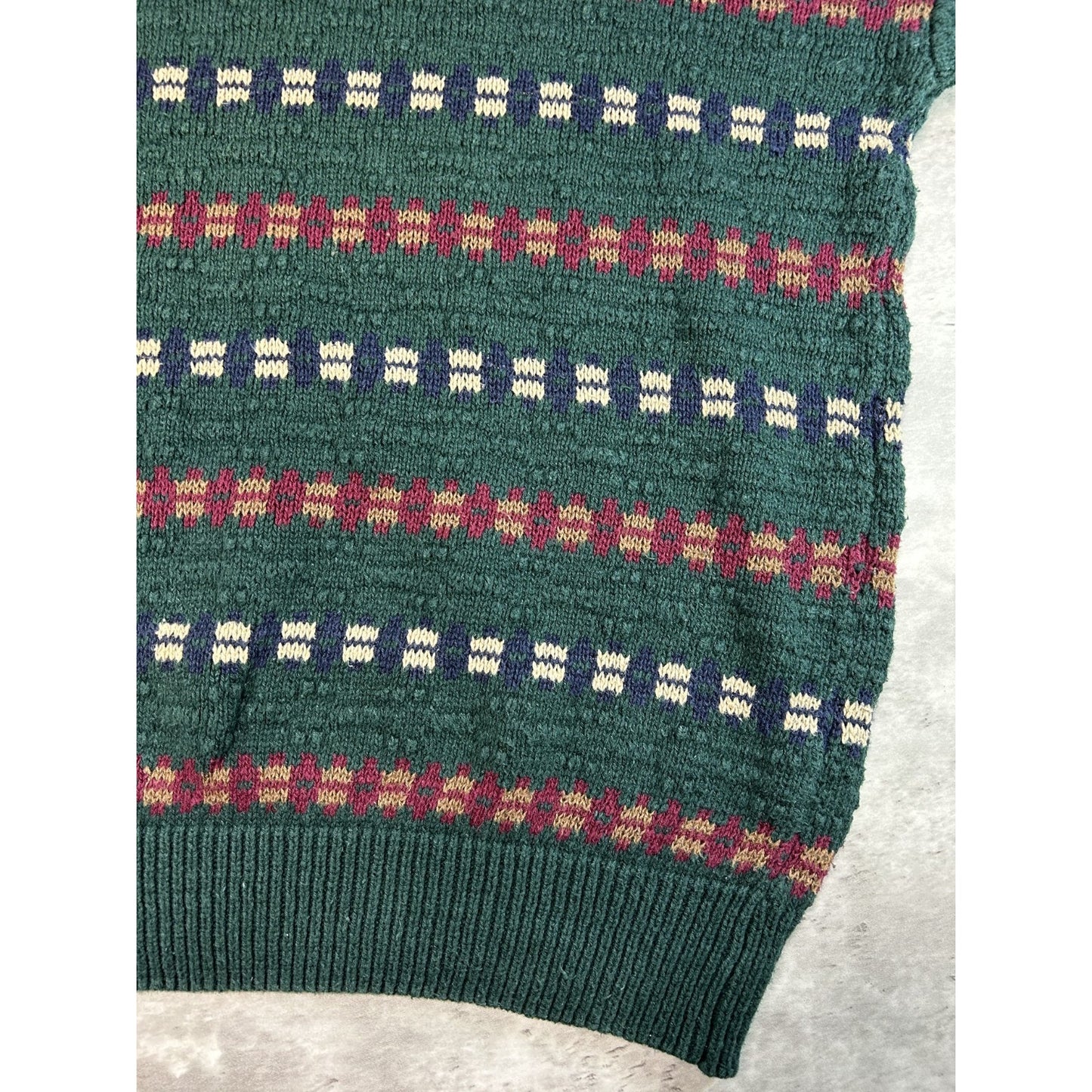 Vintage 90s American Eagle Abstract Striped Ribbed Knit Sweater Size XL