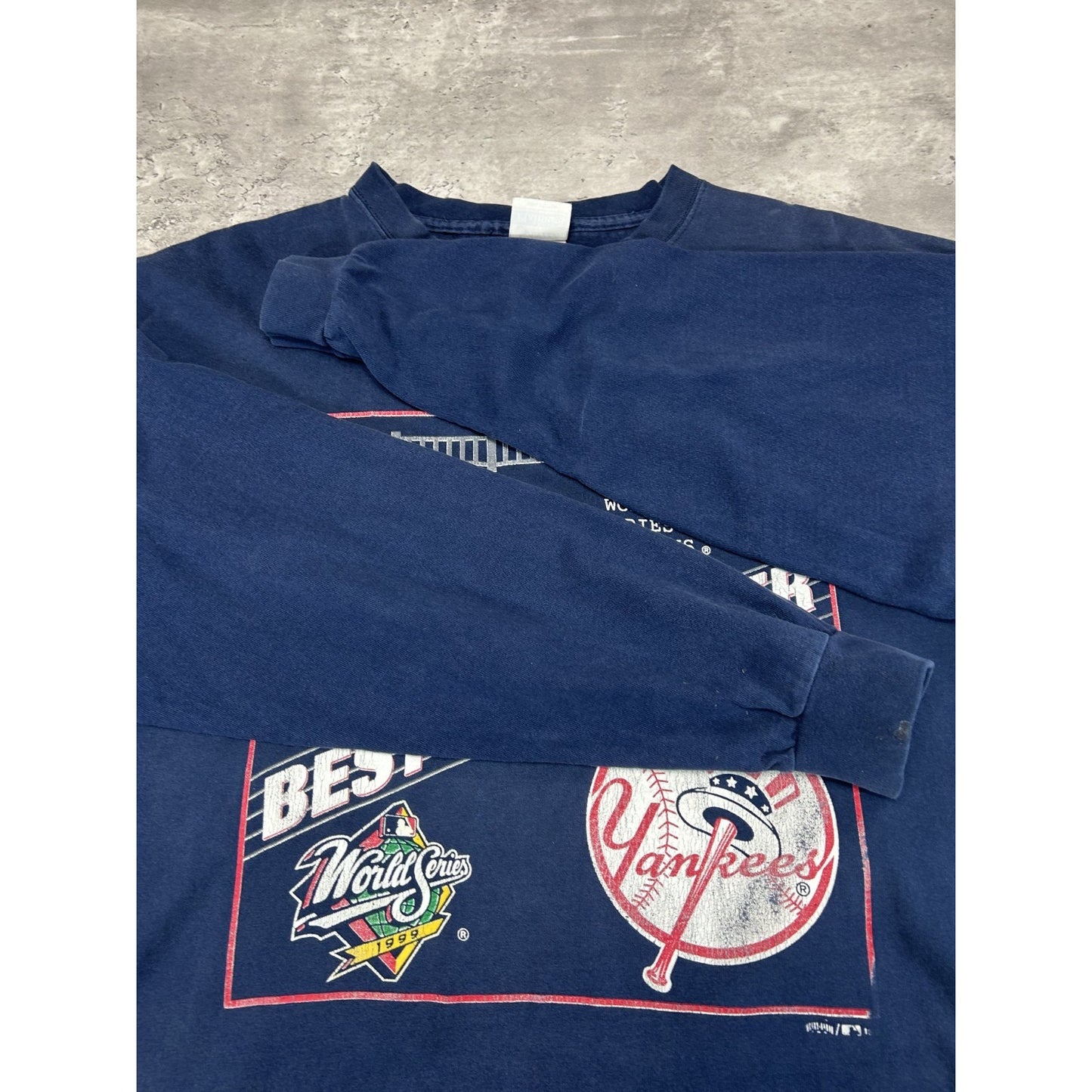 Vintage 1999 New York Yankees MLB World Series Champs Long Sleeve T-Shirt Large