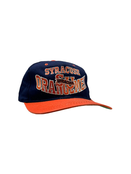 Vintage 90s Syracuse Orangemen NCAA Embroidered Spellout Snapback Hat OSFA