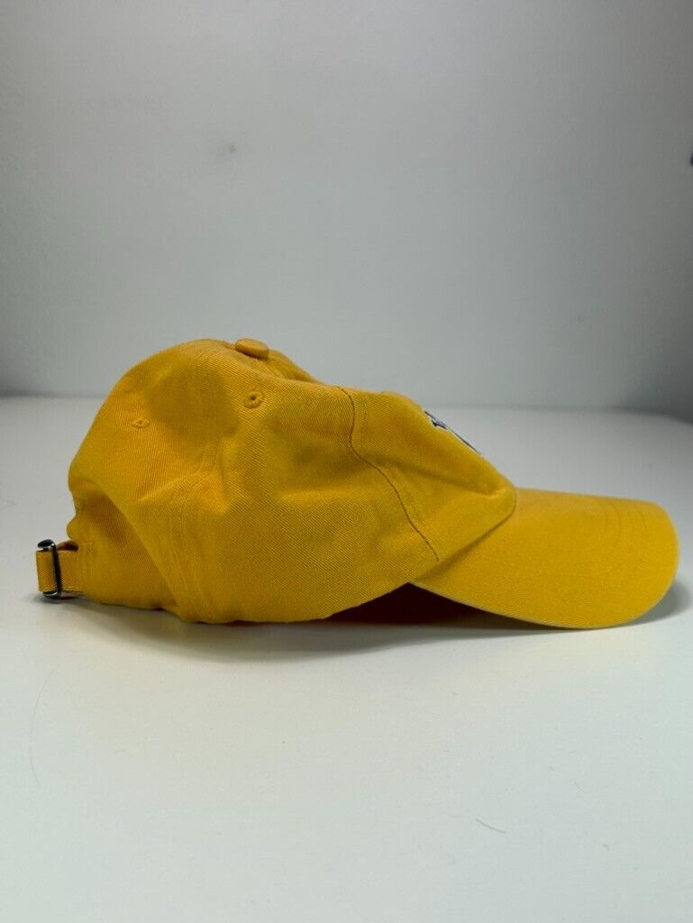 Vintage 90s Minnesota Vikings NFL Logo Athletic Strapback Hat OSFA Yellow