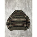 Vintage Jantzen Abstract Pattern Striped Pullover Knit Sweater Size Large