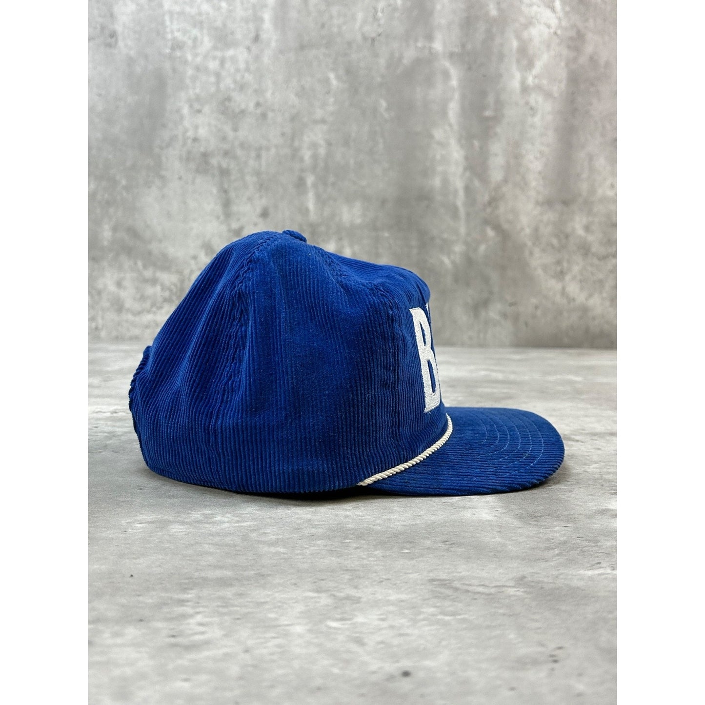 Vintage 90s Labatt Blue Embroidered Spellout Beer Promo Snapback Hat OSFA