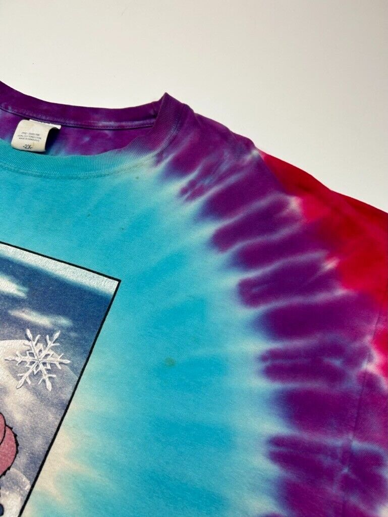 Vtg Grateful Dead Dancing Bears Snowboarding Tye Dye Folk Music T-Shirt Sz 2XL