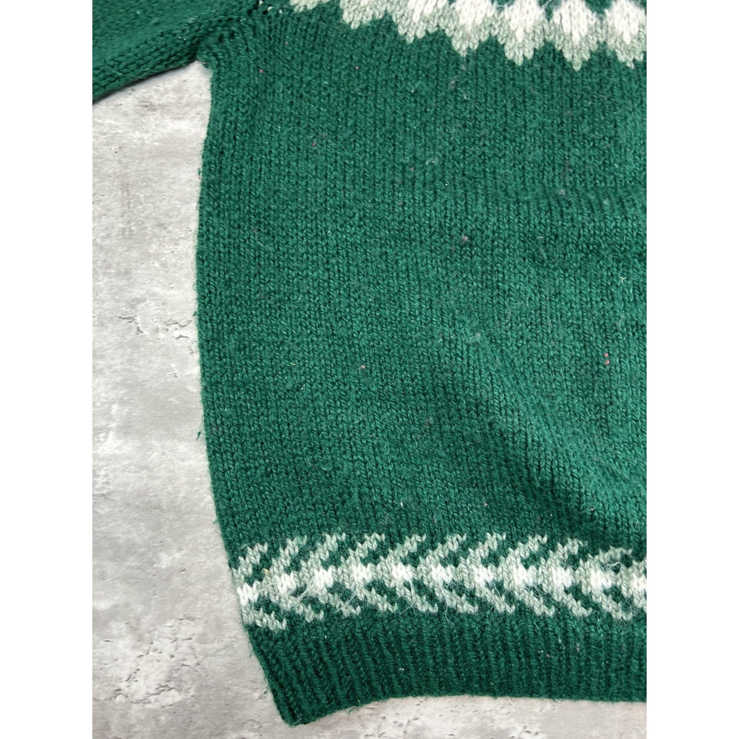 Vintage Heavyweight Geometric Striped Pullover Ribbed Sweater Size XL