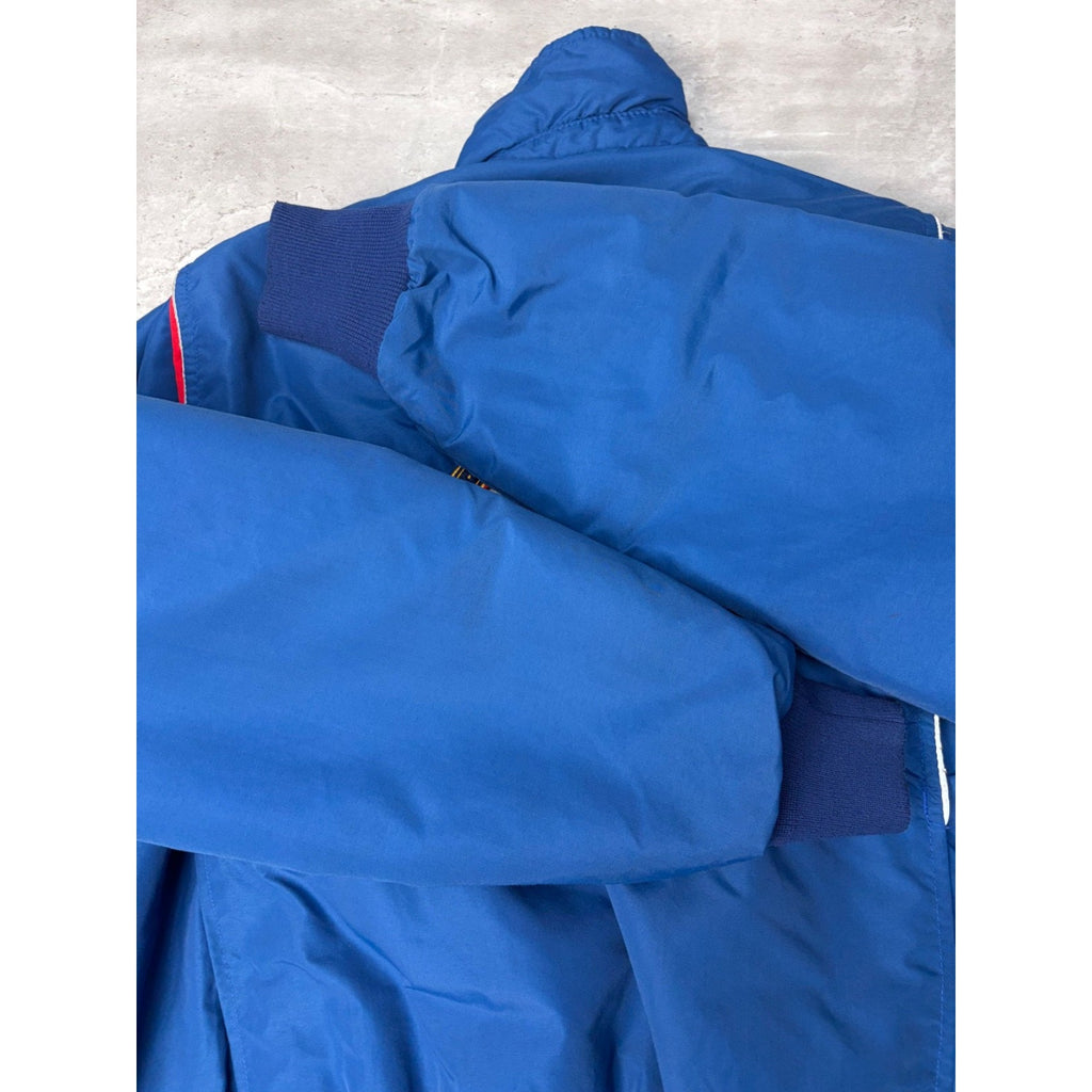 Vintage 90s Miller Lite Embroidered Full Zip Insulated Bomber Jacket Size Large