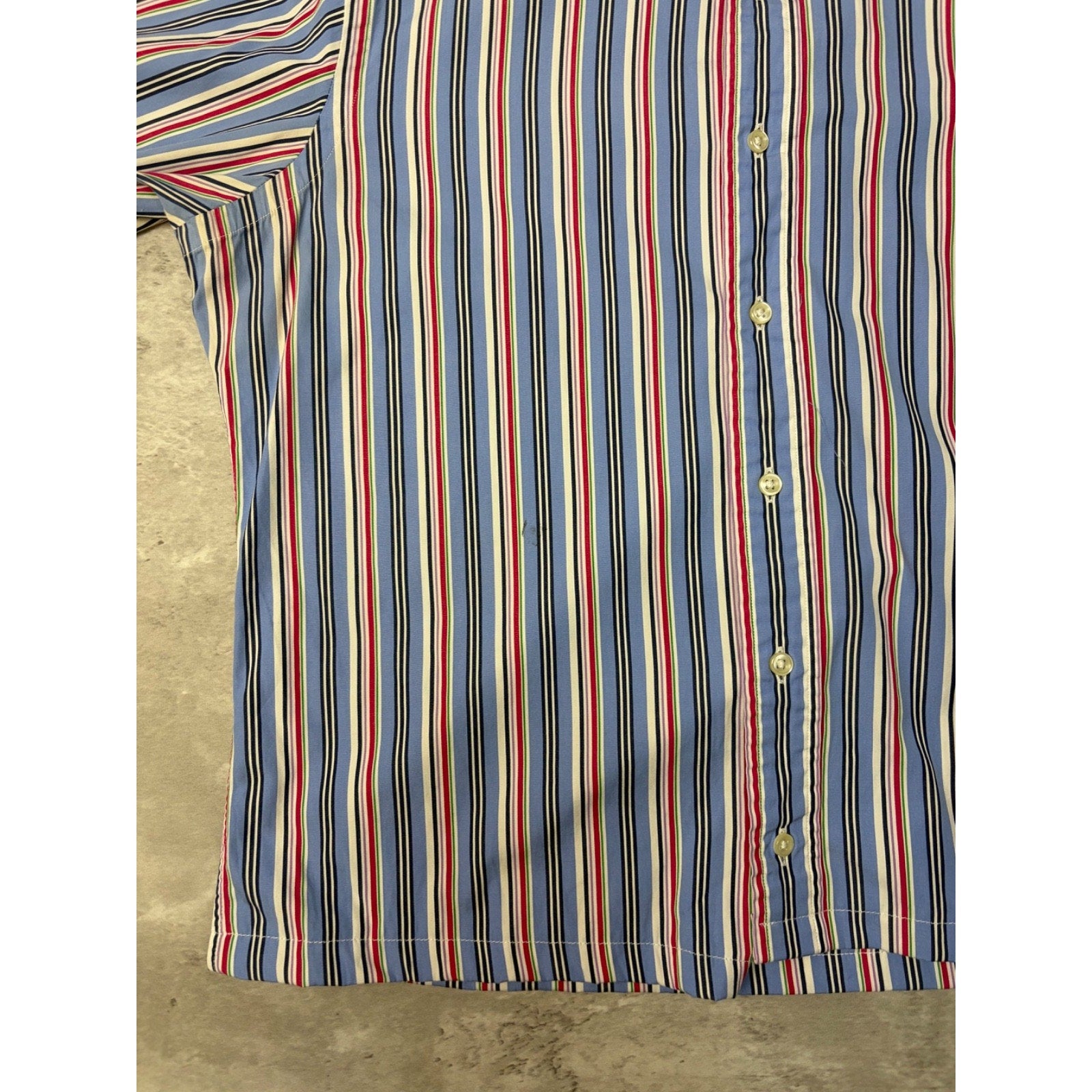 Vintage Polo Ralph Lauren Embroidered Pony Cropped Button Up Shirt Size Medium