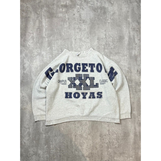 Vintage 90s Georgetown Hoyas NCAA Big Spellout Graphic Sweatshirt Size XL