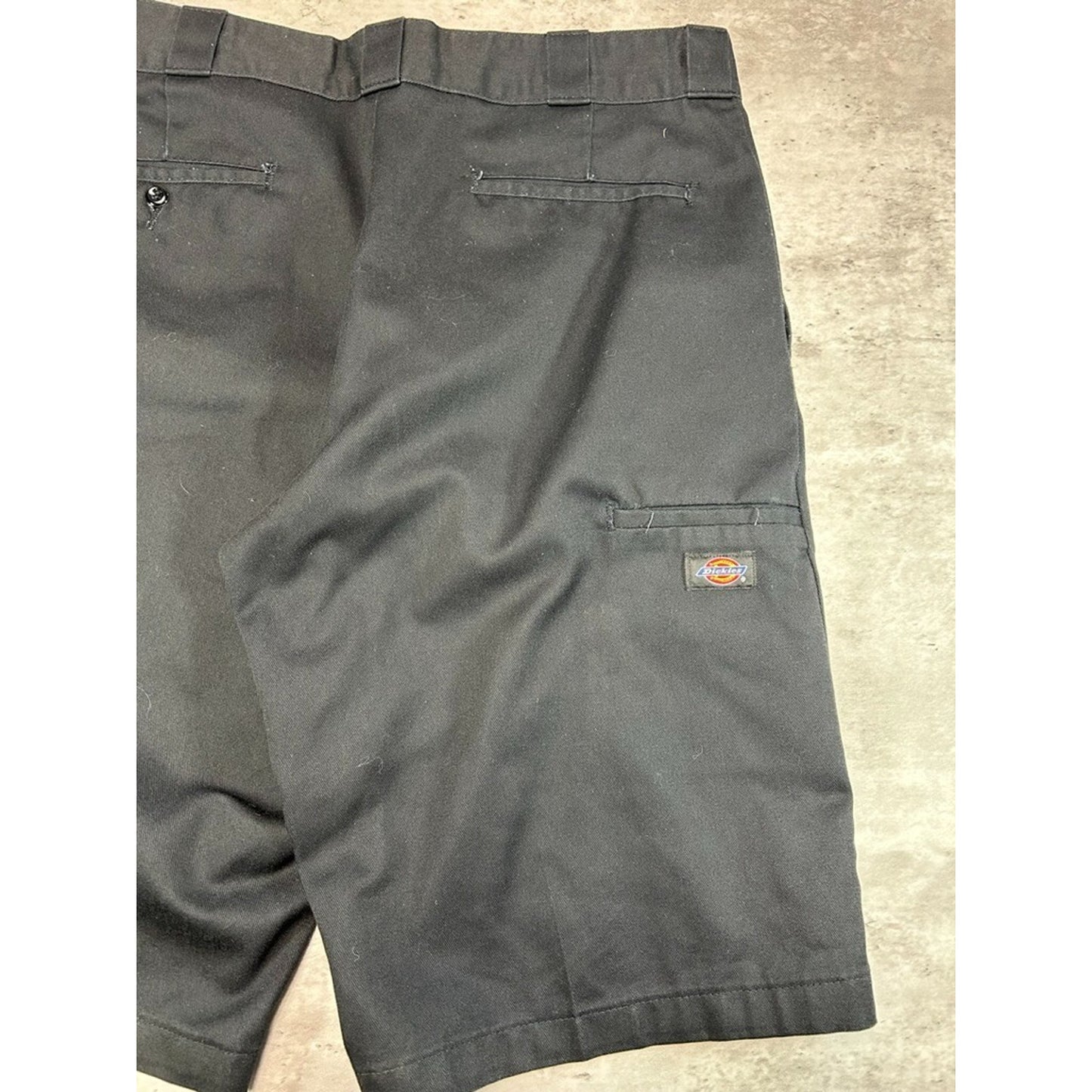 Dickies Relaxed Fit Canvas Workwear Five Pocket Shorts Size 34 Black