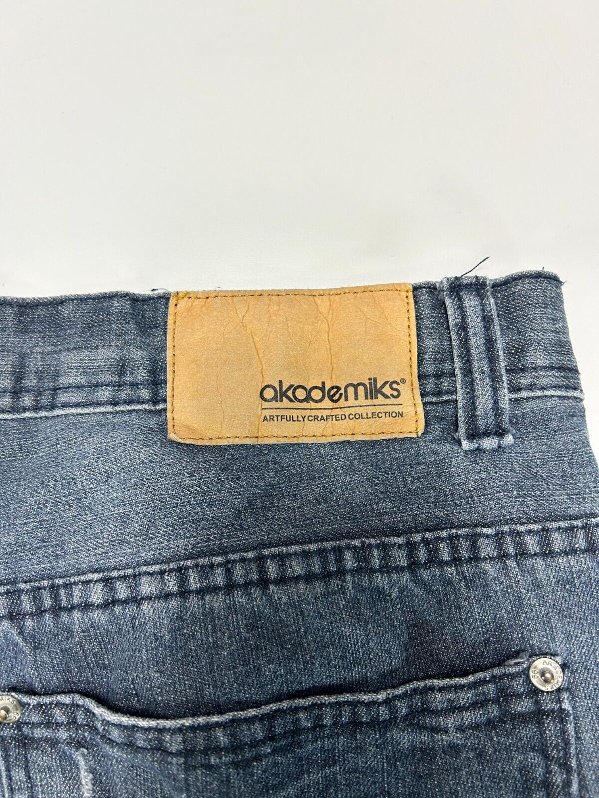 Vintage Y2K Akademiks Baggy Fit Dark Wash Denim Pants Size 41W Blue