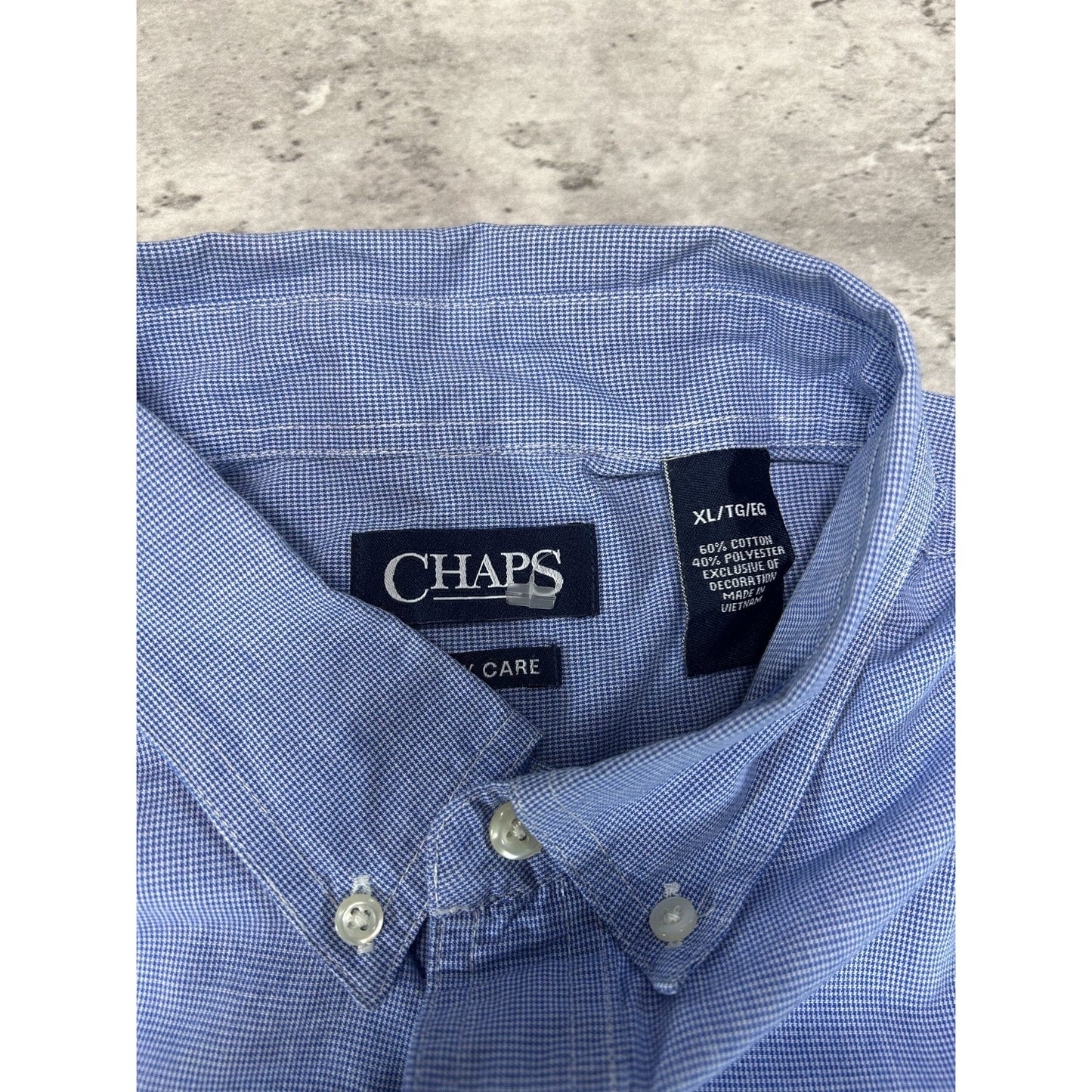 Vintage Chaps Ralph Lauren Short Sleeve Reworked Cropped Button Up Shirt Sz XL