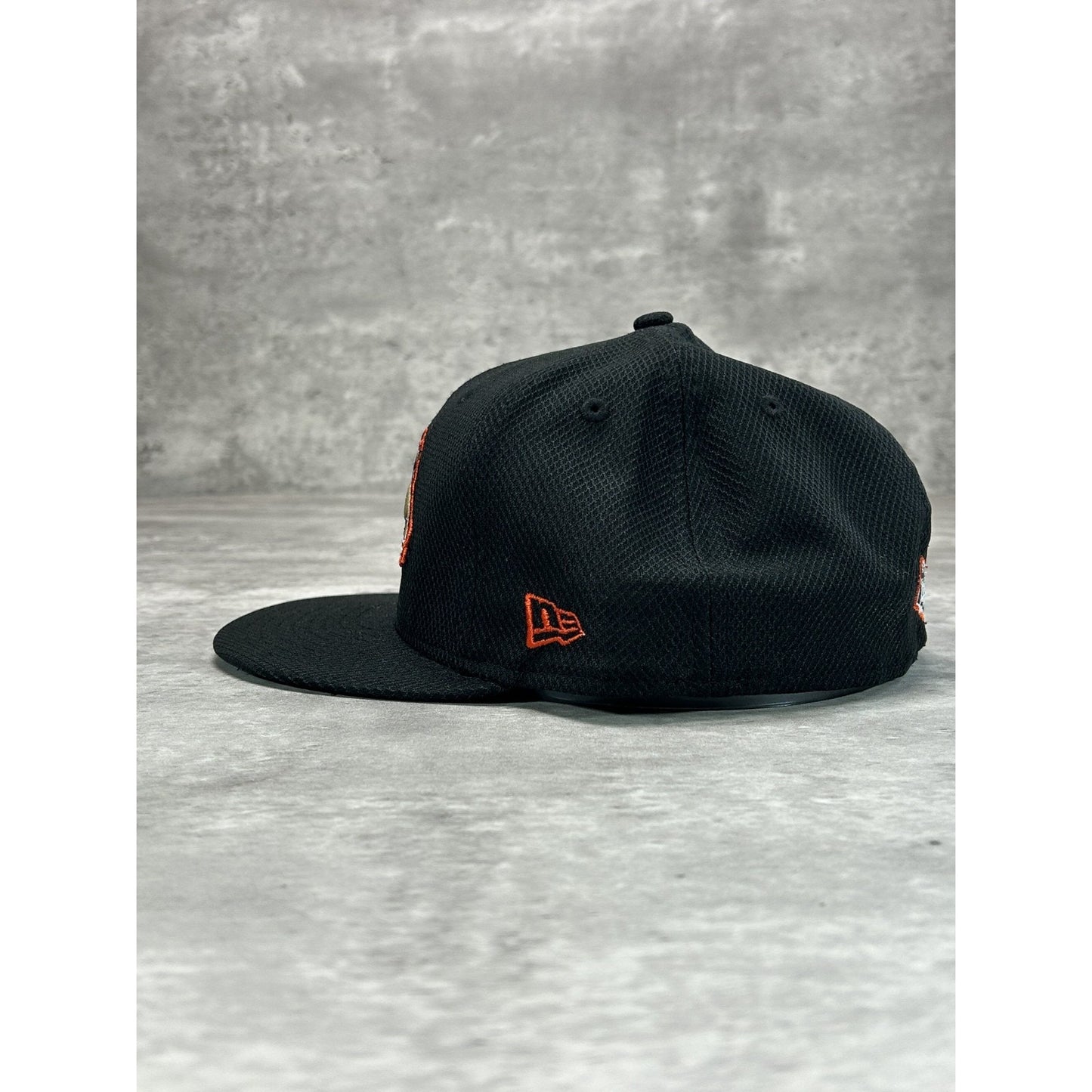 MiLB Embroidered Logo Baseball Fitted Hat 7 1/2 Black