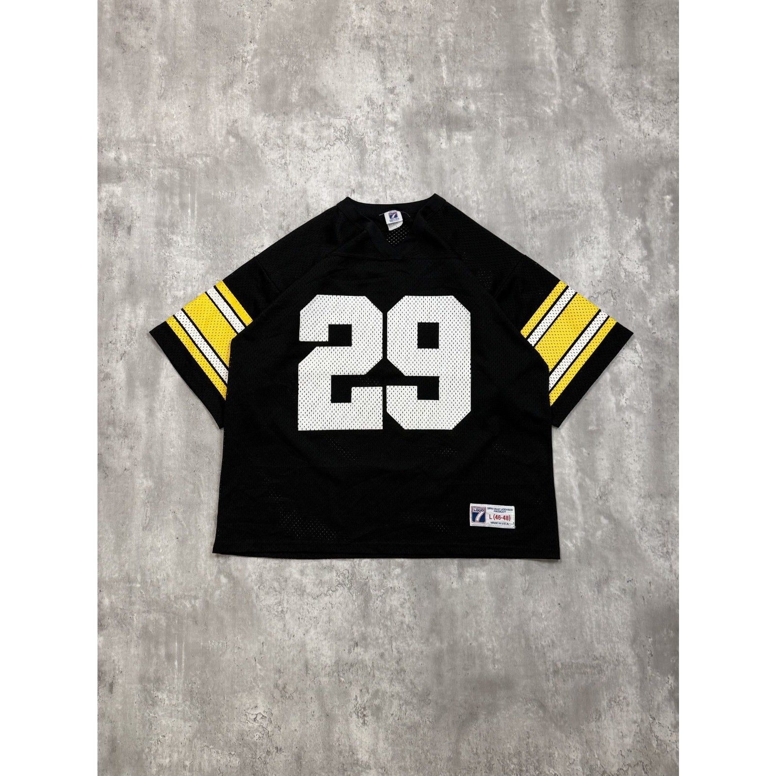 Vintage 90s Barry Foster #29 Pittsburgh Steelers NFL Logo 7 Jersey Size Large