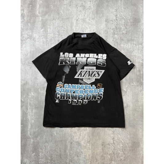Vintage 1993 LA Kings NHL Campbell Conference Champs Starter T-Shirt Size Medium