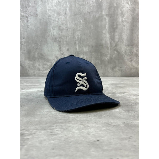 Vintage Old English S Embroidered Logo Snapback Hat OSFA