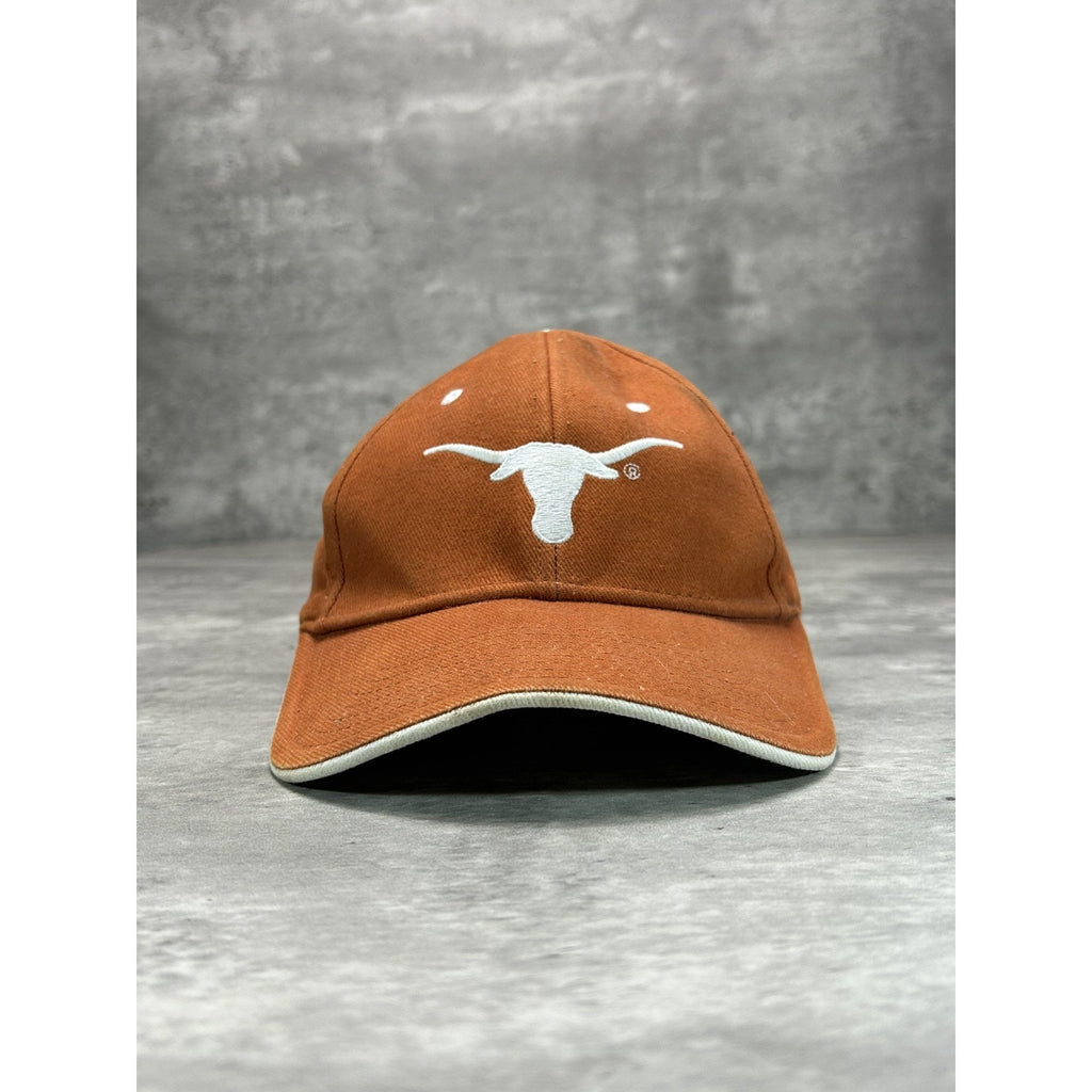 Vintage Texas Longhorns NCAA Embroidered Logo Strapback Hat OSFA Orange