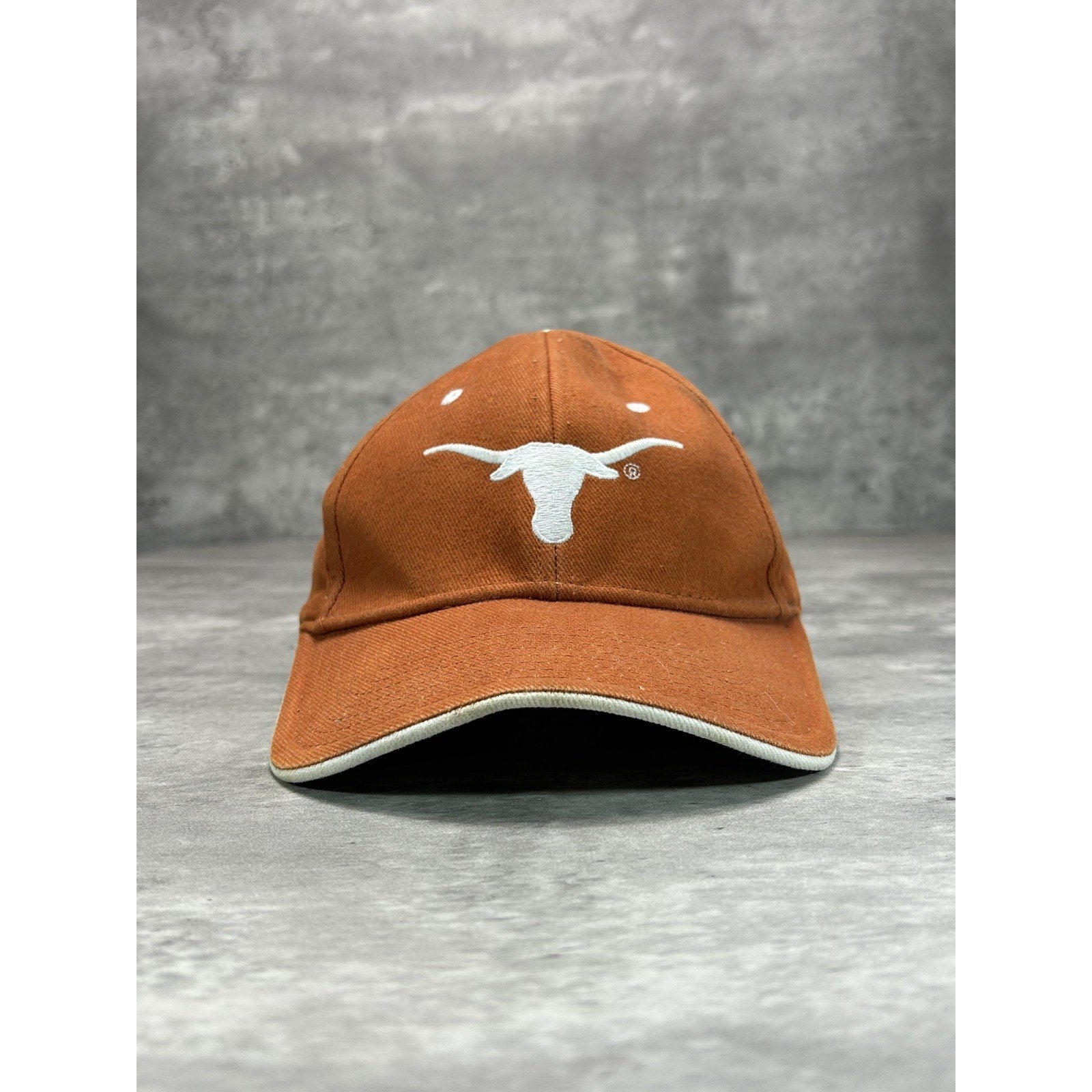 Vintage Texas Longhorns NCAA Embroidered Logo Strapback Hat OSFA Orange
