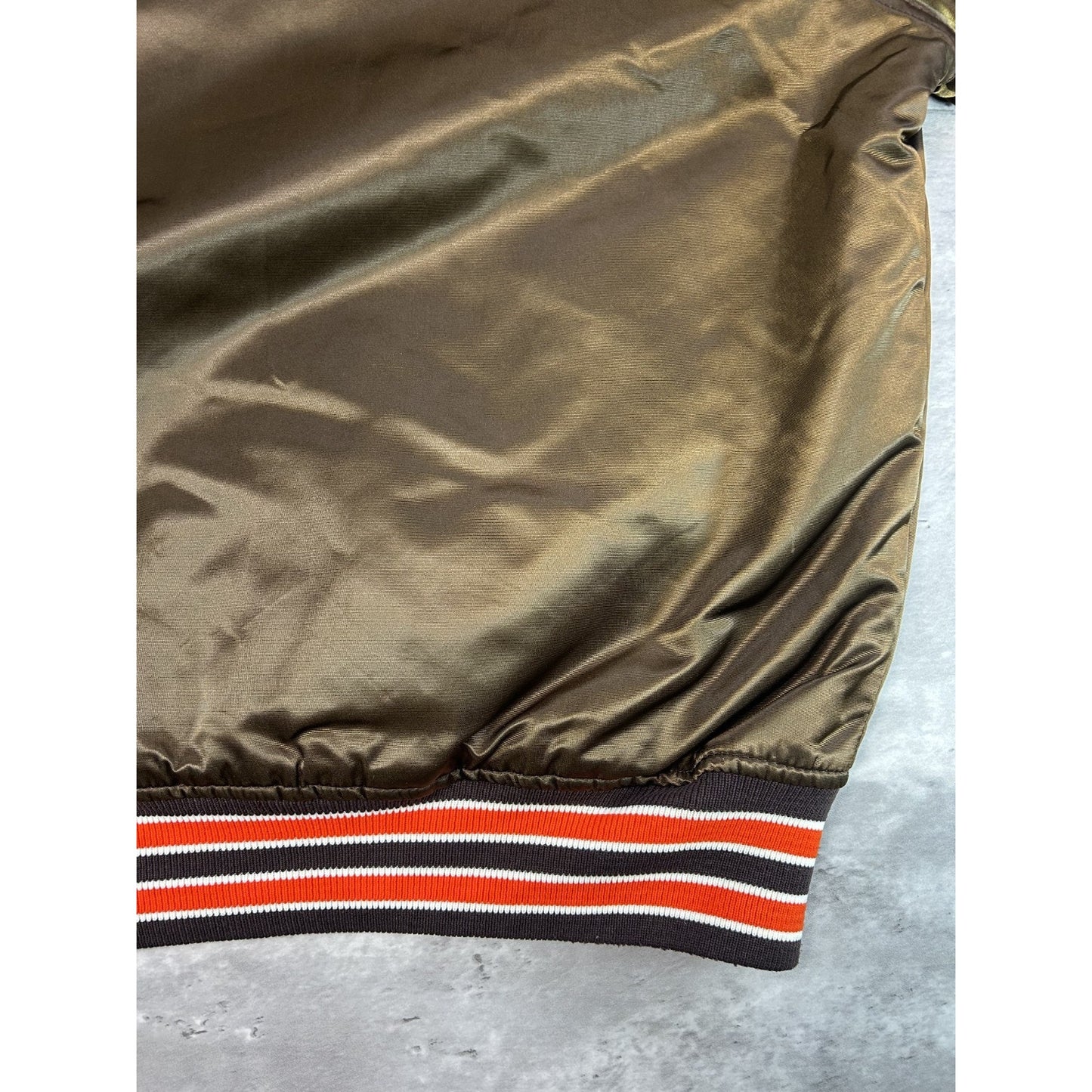 Vintage 90s Cleveland Browns NFL Starter Satin Bomber Jacket Size Large
