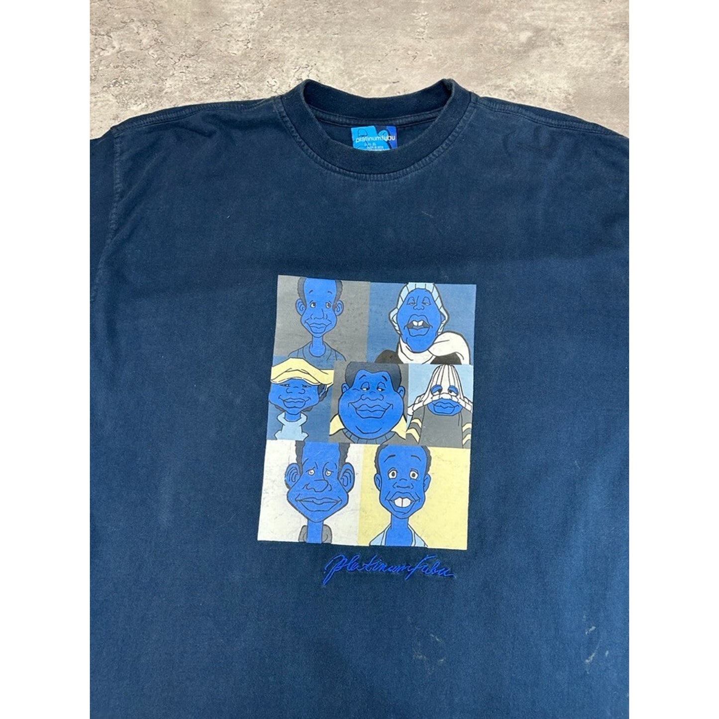 Vintage Y2K Platinum Fubu Fat Albert Cartoon Graphic Long Sleeve T-Shirt Size XL