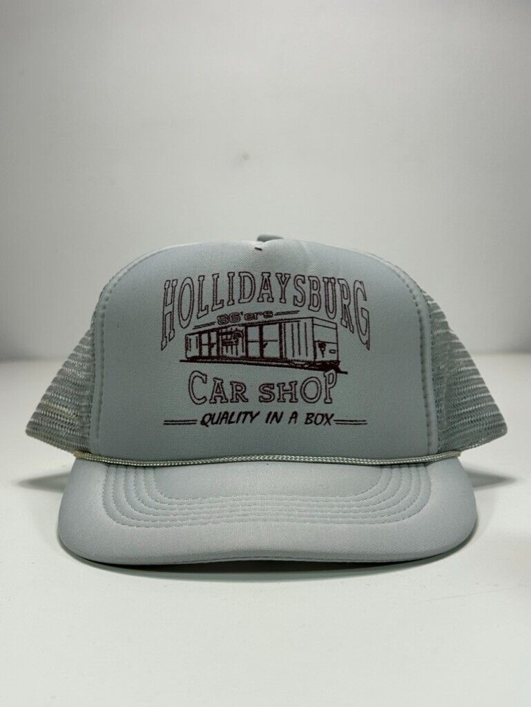 Vintage Hollidaysburg Car Shop Graphic RopeTrucker Snapback Hat OSFA