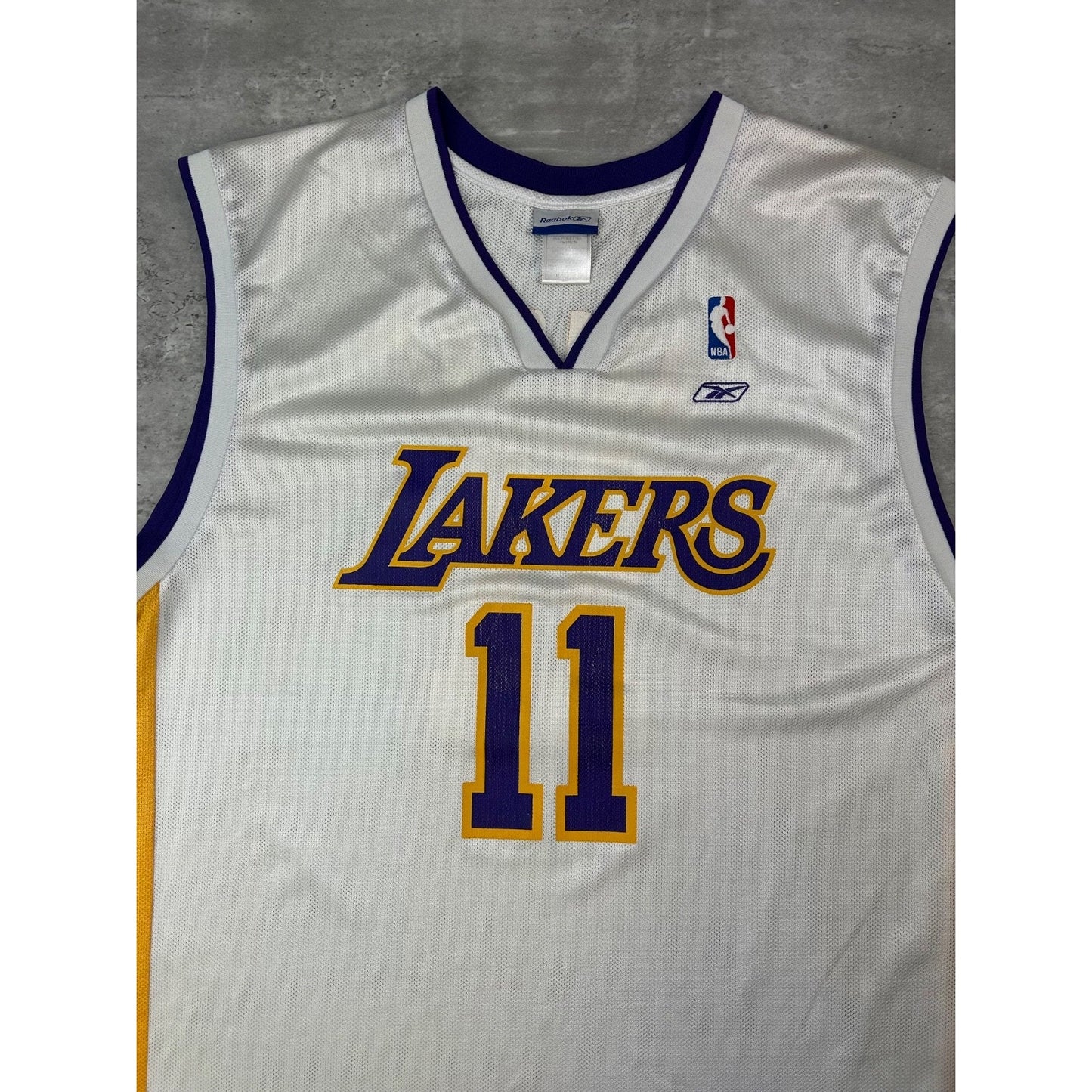 Vintage Karl Malone #11 Los Angeles Lakers NBA Reebok Basketball Jersey Size XL
