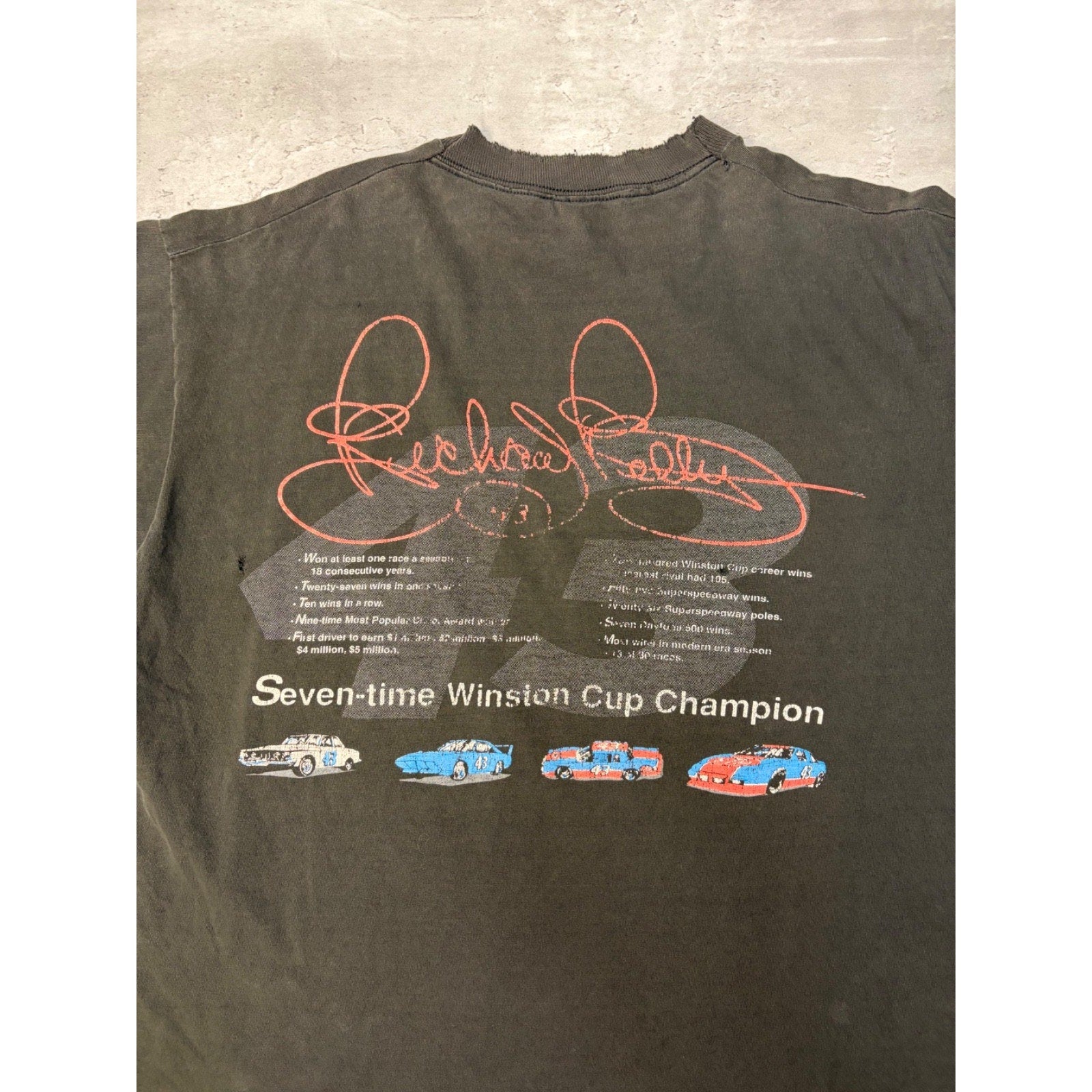 Vintage 1992 Richard Petty 35 Years Of Racing Nascar Graphic T-Shirt Size XL