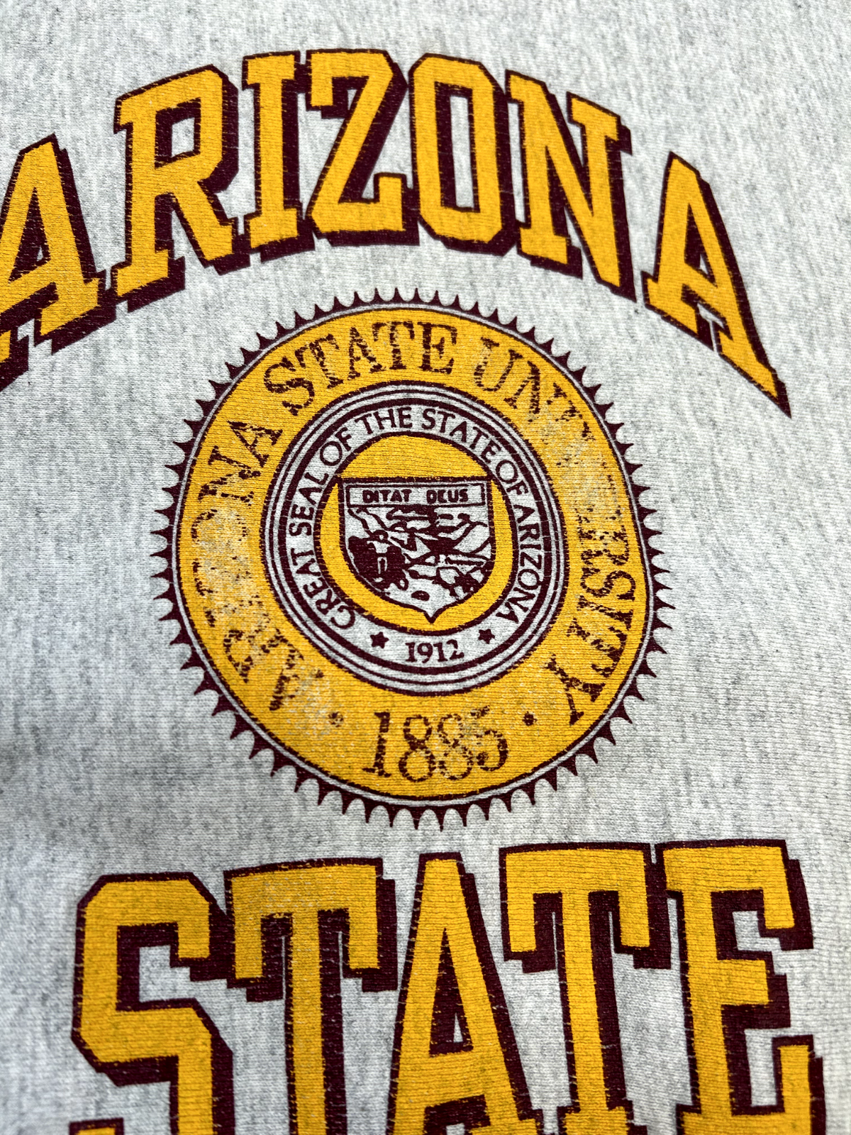 Vintage Arizona State Sun Devils Arc Spell Out NCAA Sweatshirt Size XL