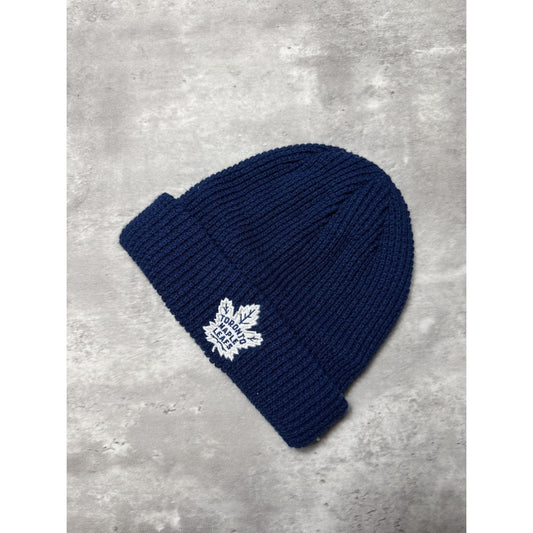 Vintage 90s Toronto Maple Leafs NHL Embroidered Logo Hockey Beanie Hat OSFA