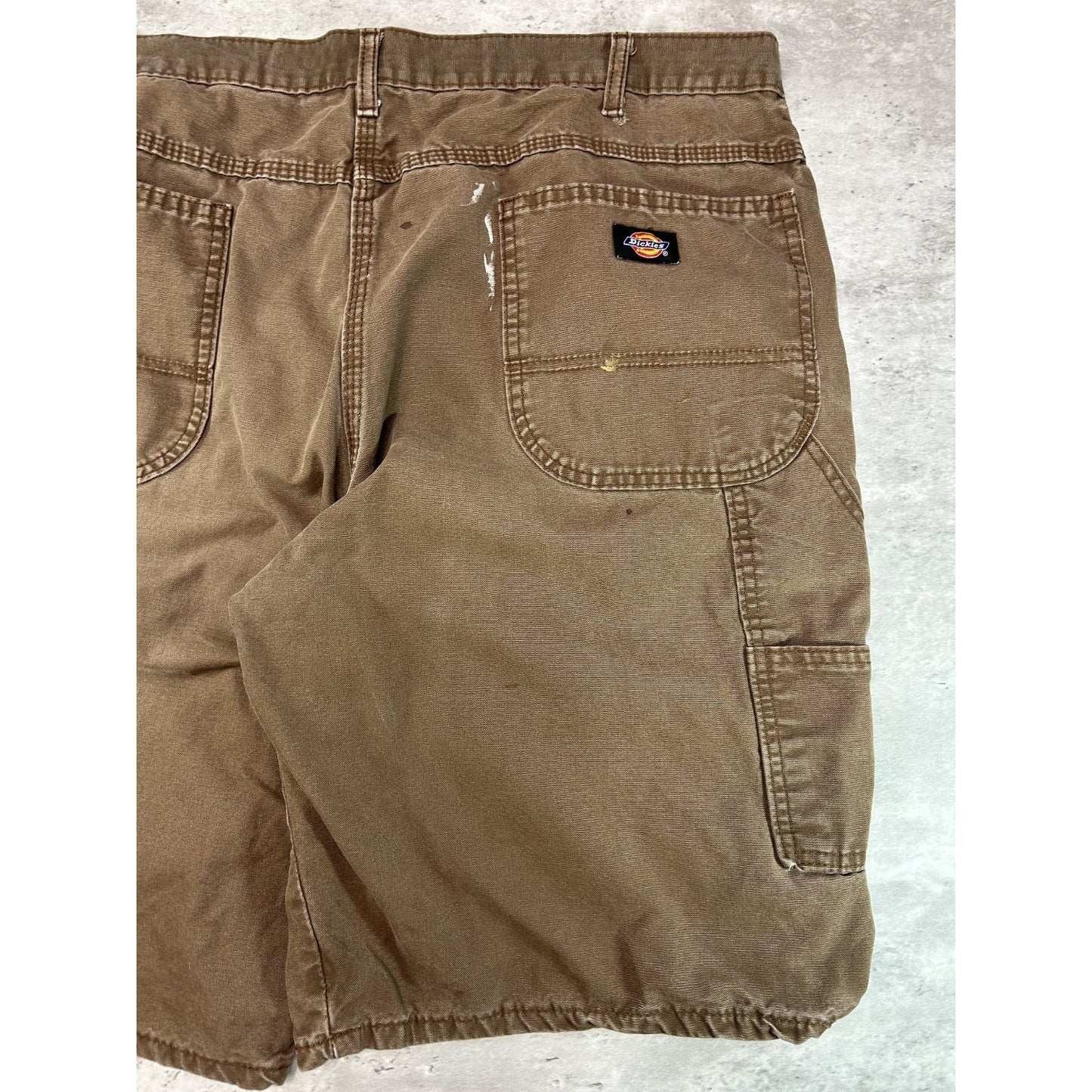 Dickies Canvas Workwear Utility Carpenter Shorts Size 40 Brown